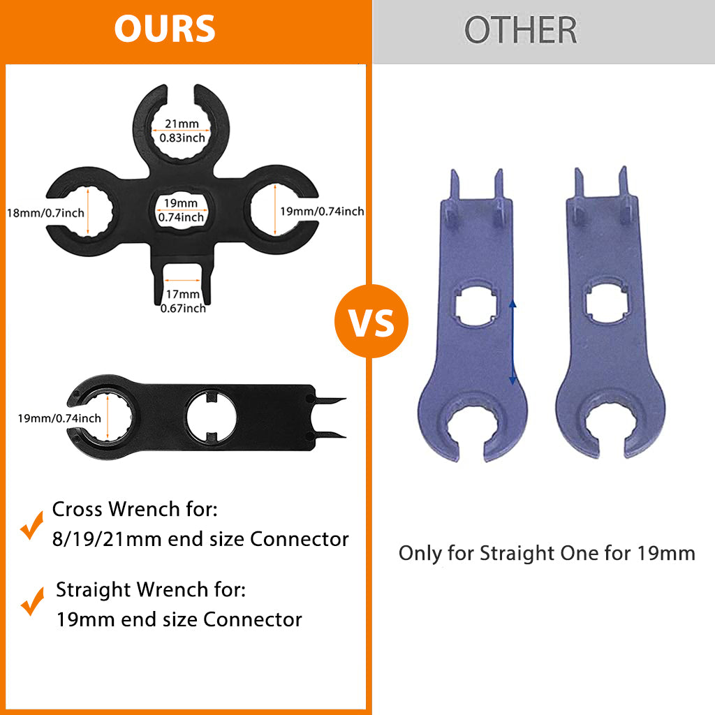 HASTHIP Solar Crimping Tools Set with MC3 MC4 Wrench Spanner and 6pcs Male Female Solar Charger Adapter Outlet Extender for Phone, Tablet, Laptop HASTHIP Solar Crimping Tools Set with MC3 MC4 Wrench Spanner and 6pcs Male Female Solar Charger Adapter Outlet Extender for Phone, Tablet, Laptop